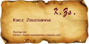 Kacz Zsuzsanna névjegykártya