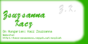 zsuzsanna kacz business card